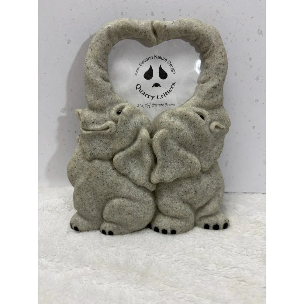 Quarry Critters 2x 2 3/4 Elephants Picture Frame by Second Nature Design 2001